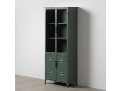 Metal display cabinet with doors and glass - RETRO Metal display cabinet with doors and glass - RETRO