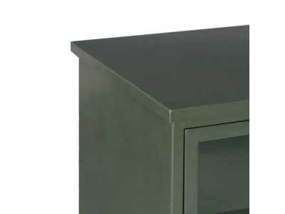 Mueble auxiliar de metal con puertas y cristal - RETRO Mueble auxiliar de metal con puertas y cristal - RETRO