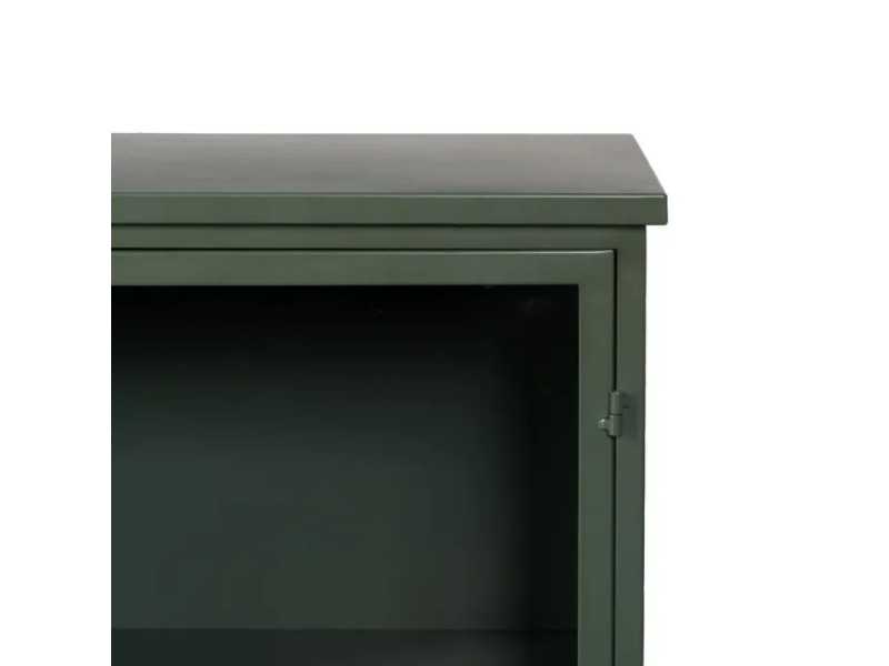 Mueble auxiliar de metal con puertas y cristal - RETRO