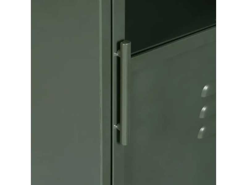 Metal display cabinet with doors and glass - RETRO