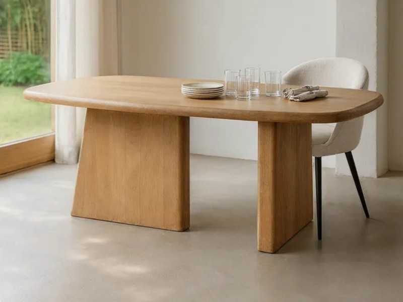 Solid wood fixed table - AREZZO