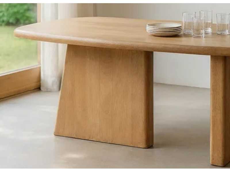 Solid wood fixed table - AREZZO