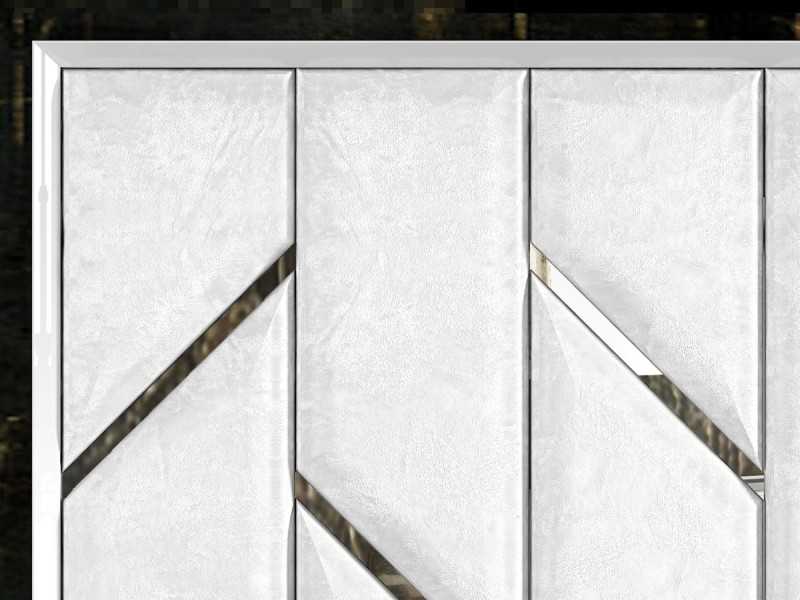 Upholstered and lacquered headboard with a modern design - ALIZÉE