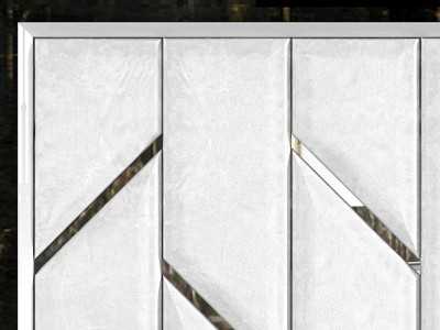 Upholstered and lacquered headboard with a modern design - ALIZÉE