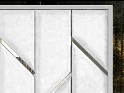 Upholstered and lacquered headboard with a modern design - ALIZÉE