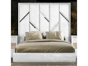 Cama completa de diseño moderno lacada y tapizada - ALIZÉE