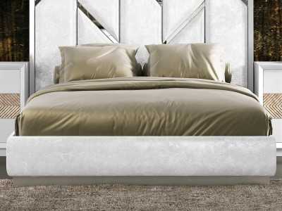 Cama completa de diseño moderno lacada y tapizada - ALIZÉE