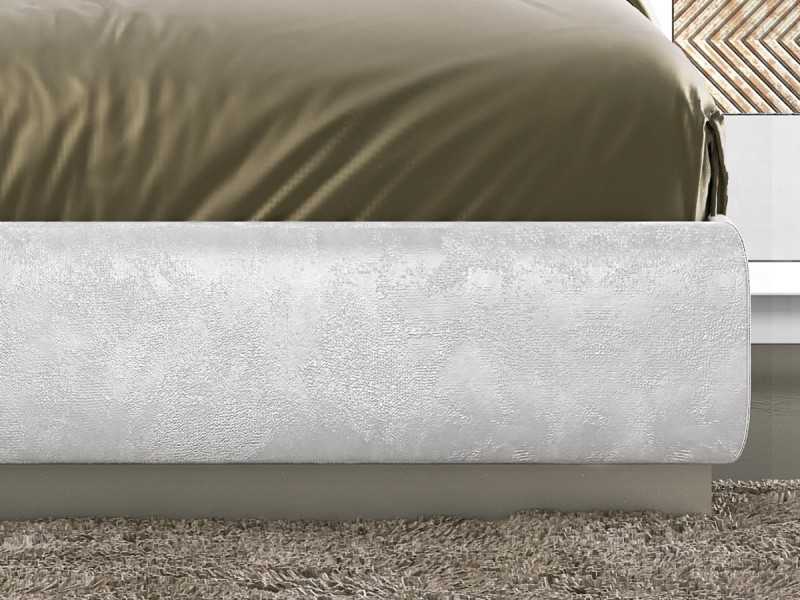 Cama completa de diseño moderno lacada y tapizada - ALIZÉE