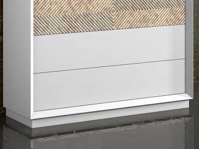 Lacquered chest of drawers with 4 drawers and detail on the front of one drawer - ALIZÉE