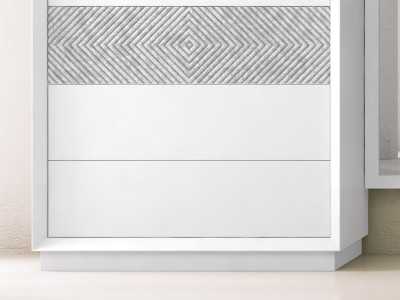 Lacquered chiffonier with 5 drawers and detailing on the front of the central drawer - ALIZÉE