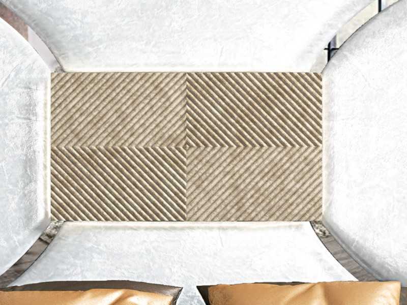 Tête de lit tapissé et laquée au design moderne avec détail central - JADE