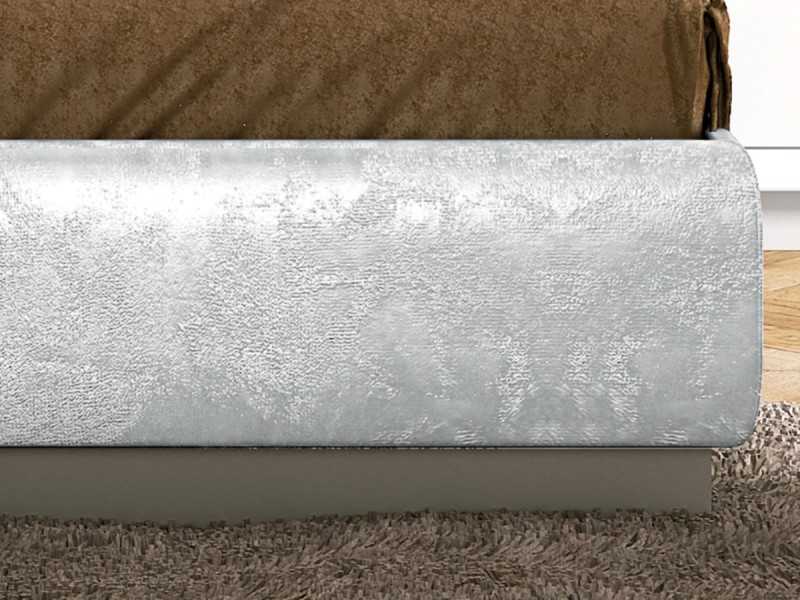 Complete upholstered and lacquered bed with a modern design and central detail - JADE