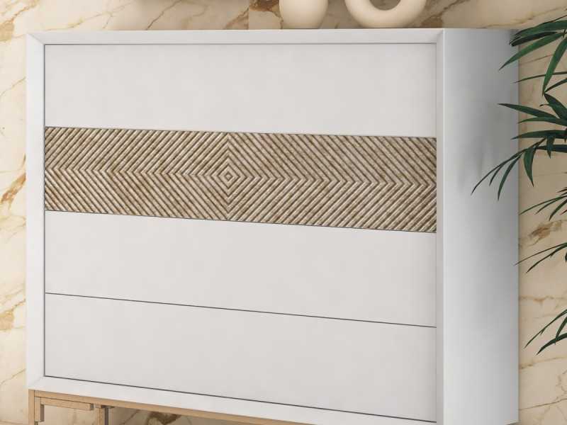 Lacquered 4-drawer chest with lacquered steel base - ZOÉ