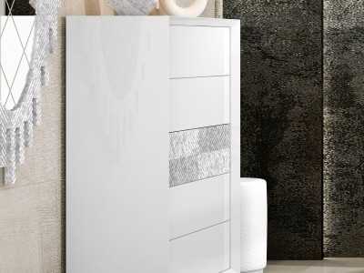 Lacquered chiffonier with 5 drawer and steel base - ZOÉ