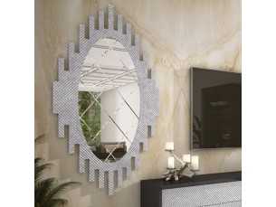 Original espejo decorativo en acabado marmolizado plata - CHÂTEAU