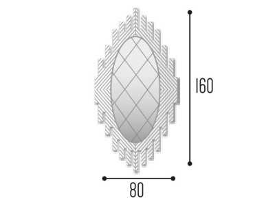 Original espejo decorativo en acabado marmolizado plata - CHÂTEAU