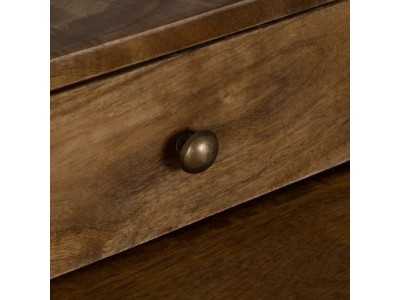 Bureau en bois massif et pieds en fer laqué - LOUIS