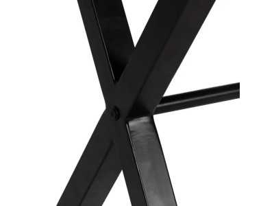 Solid wood desk with lacquered iron legs - LOUIS