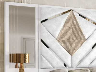 XXL upholstered and lacquered headboard with a modern design - GINETTE
