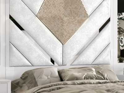 Tête de lit XXL tapissé et laquée au design moderne - GINETTE