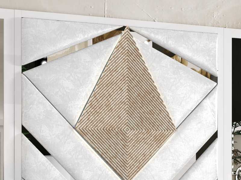 Lit complet avec tête de lit XXL tapissé et laquée au design moderne - GINETTE