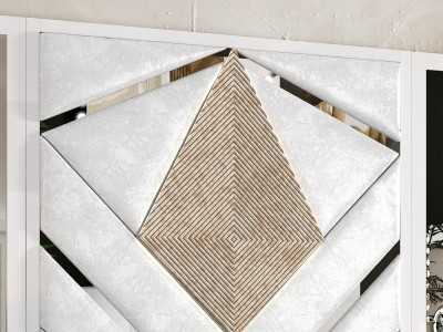 Cama completa con cabecero XXL tapizado y lacado de diseño moderno - GINETTE