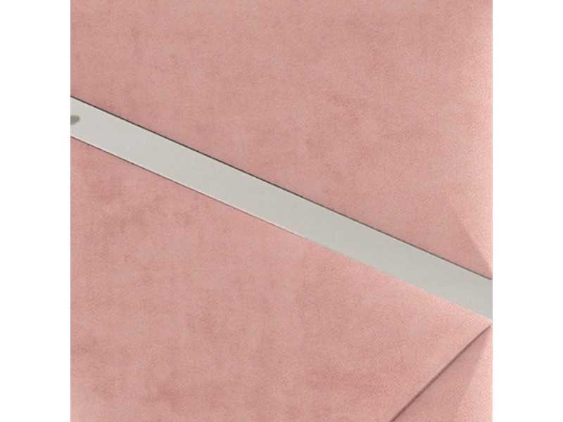 Complete bed with XXL upholstered and lacquered headboard in a modern design - GINETTE ROSE