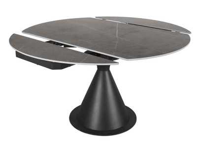 Round extendable dining table with ceramic top -FACILE NOIR