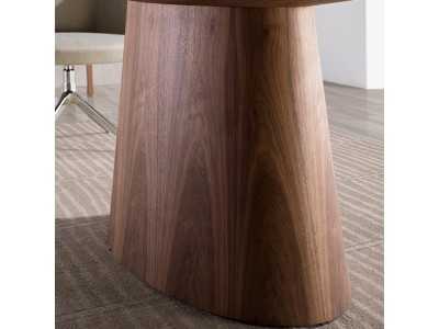 Fixed oval dining table in walnut - VADUZ