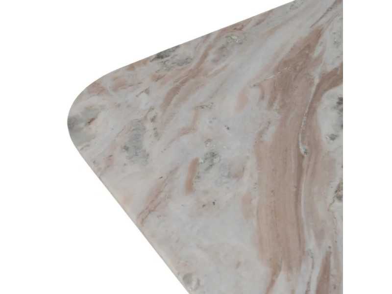 Set of coffee tables with wooden base and marble top - NAMIAR