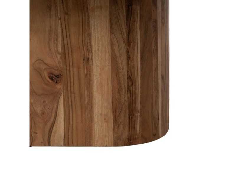 Set of coffee tables with wooden base and marble top - NAMIAR