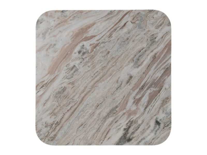 Set of coffee tables with wooden base and marble top - NAMIAR