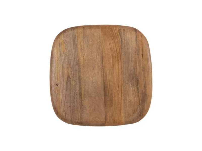 Conjunto de mesas de centro con base de acero y tapa de madera - AIRE