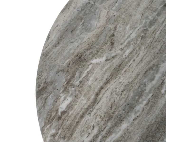 Conjunto de mesas de centro con base de madera y tapa de mármol - AMABEL