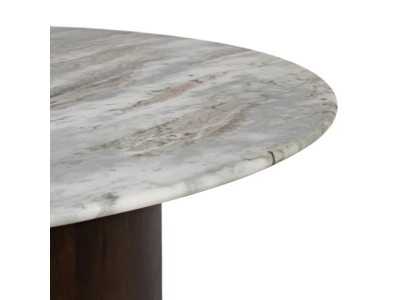 Ensemble de tables basses avec piètement en bois et plateau en marbre - AMABEL