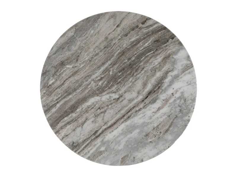 Set of coffee tables with wooden base and marble top - AMABEL