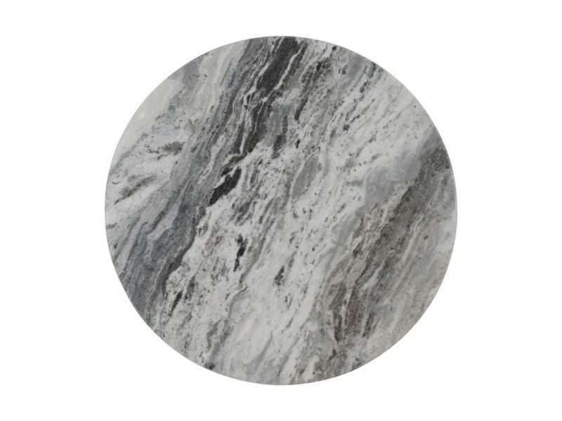 Conjunto de mesas de centro con base de madera y tapa de mármol - AMABEL