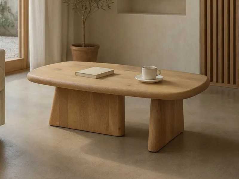 Mesa de centro de madera maciza - AREZZO