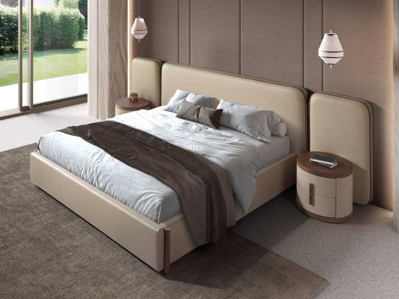 Cama completa de diseño moderno tapizada - ABA