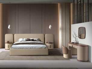 Cama completa de diseño moderno tapizada - ABA 2