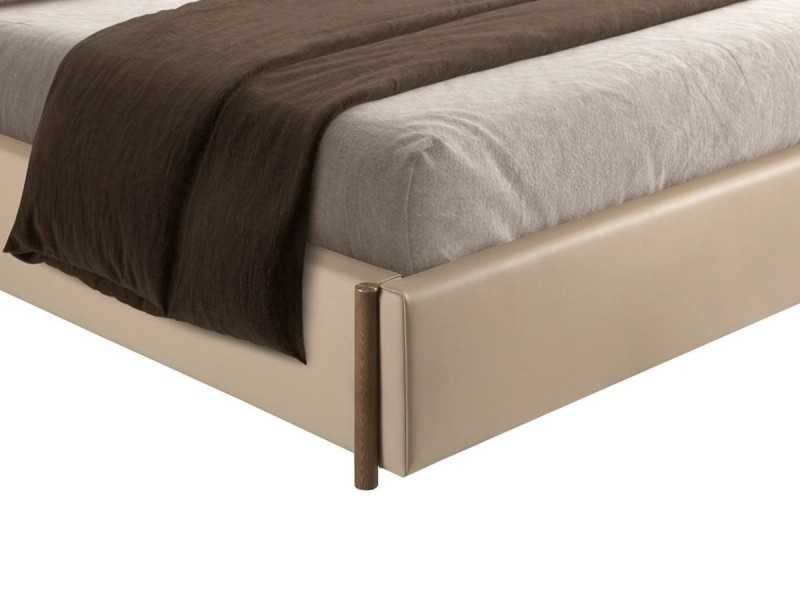 Lit complet au design moderne et tapissé - ABA