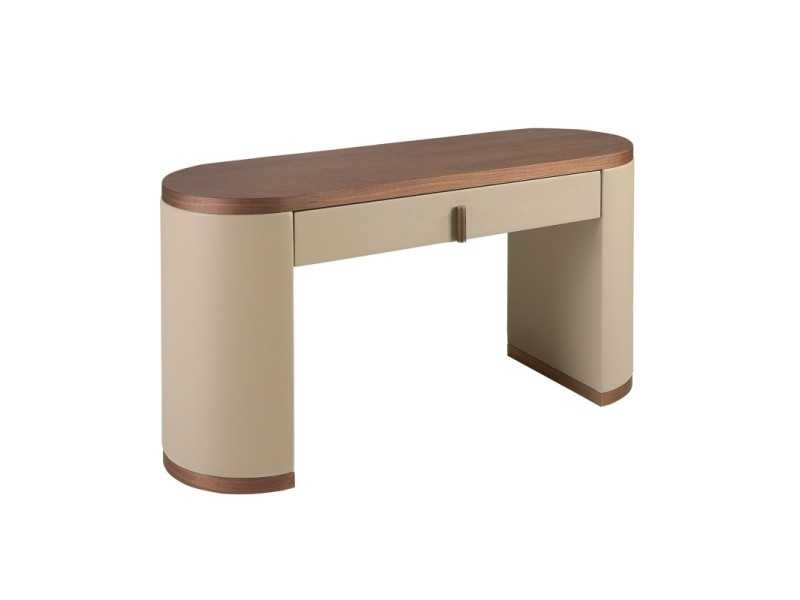 Upholstered desk/dressing table with wooden top and plinth - ABA A