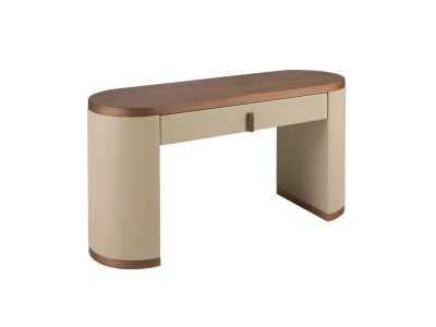 Upholstered desk/dressing table with wooden top and plinth - ABA A