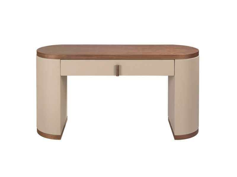 Upholstered desk/dressing table with wooden top and plinth - ABA A