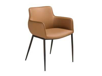 Designer chair with black epoxy lacquered stainless steel legs - ABA