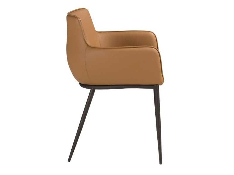 Silla de diseño con patas de acero inoxidable lacado negro epoxi - ABA