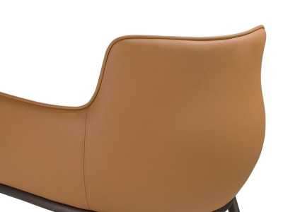 Chaise design avec pieds en acier inoxydable laqué époxy noir - ABA