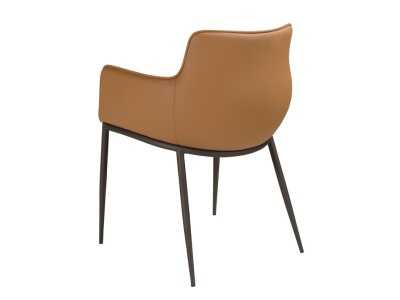 Chaise design avec pieds en acier inoxydable laqué époxy noir - ABA