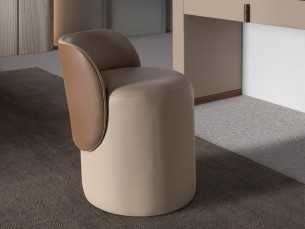 Modern design pouf with backrest - ABA