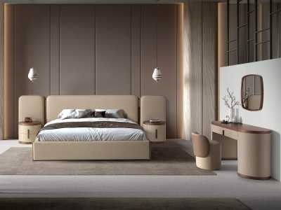 Modern design pouf with backrest - ABA